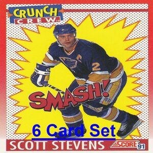 Scott Stevens St. Louis Blues NHL Hockey Card Collection - 6 Card Set